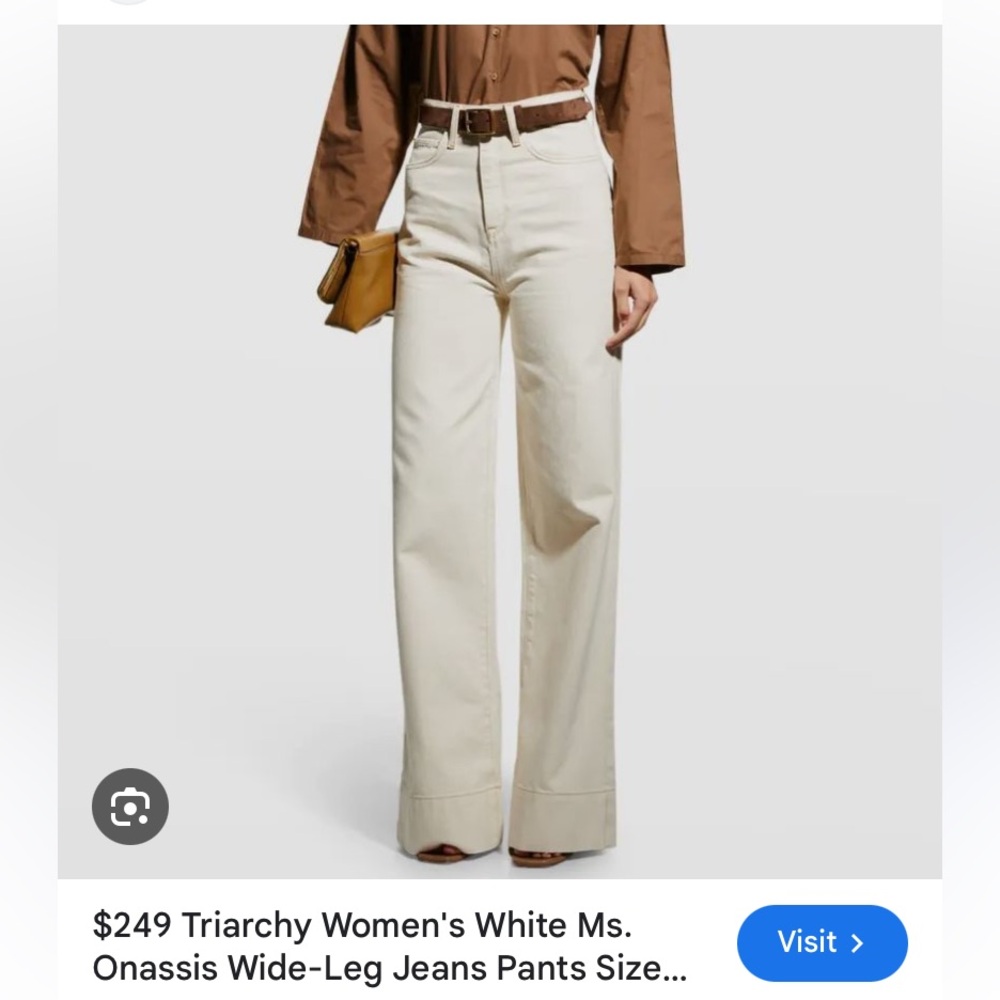 Triarchy Miss Onassis high-waisted jeans off-white sz 30 NWT - raw, sustainable - Picture 11 of 11